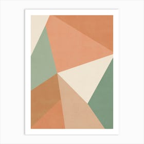 Abstract Geometric - Terracotta 02 Art Print