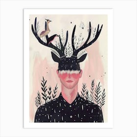 Deer Head 18 Art Print