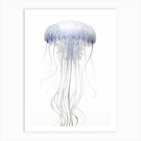 Box Jellyfish Watercolour Painting 3 Art Print