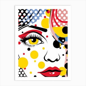 Face Polka Dots 3 Art Print