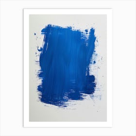 Blue Paint Splatter Art Print