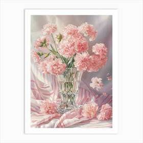 Carnations In A Vase 1 Art Print