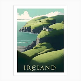 Landscape Ireland Retro Travel Art Print