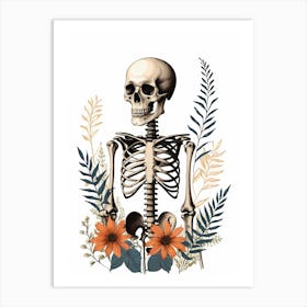 Floral Skeleton Botanical Anatomy (4) Art Print