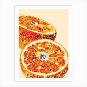 Orange Mosaic 3 Art Print