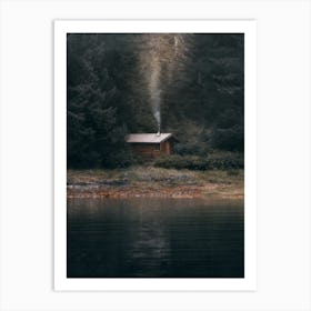 Cozy Cabin on the Beach Art Print