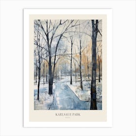 Winter City Park Poster Karlsaue Park Kassel 1 Art Print