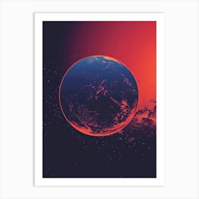 Earth In Space 1 Art Print