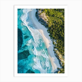 Aerial View Of A Tropical Beach 8 Art Print