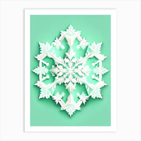 Symmetry, Snowflakes, Kids Illustration 4 Art Print