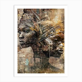 African Ethnic Tribal Illustration Art 11 Art Print