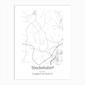 Stockelsdorf,Germany Minimalist Map Poster