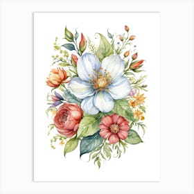 Watercolor Flowers 29 Art Print