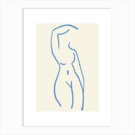 Abstract Women Body Line  Art Print