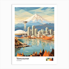 Vancouver, Canada, Geometric Illustration 2 Poster Art Print