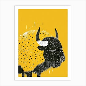 Yellow Buffalo 3 Art Print