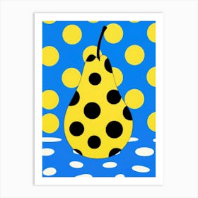 Pear and Dots Pop-art 1 Art Print