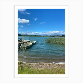 Small Boats On A Lake Art Print