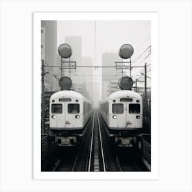Tokyo, Japan, Black And White Old Photo 4 Art Print