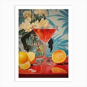 Vintage Cocktails Pop Art Inspired 1 Art Print