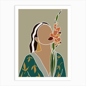 Mes fleurs Art Print