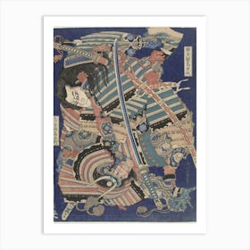 Vechtende Helden, Katsushika Hokusai Art Print