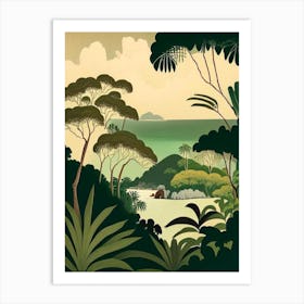 Culebra Island Puerto Rico Rousseau Inspired Tropical Destination Art Print