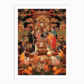 Chinese Ancestor Worship Illustration 12 Art Print