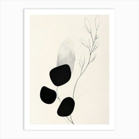 Black And White Abstract Painting 3 Art Print