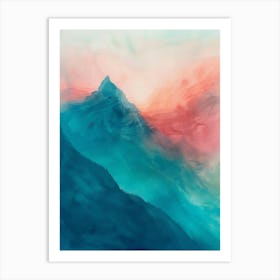 Abstract Mountain Painting 2 Art Print