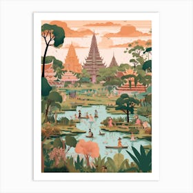 The Ayutthaya Historical Park Art Print