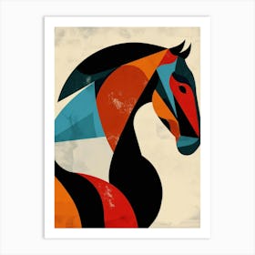 Abstract Horse Head 1 Art Print