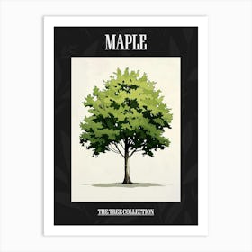 Maple Tree Pixel Illustration 2 Poster Art Print