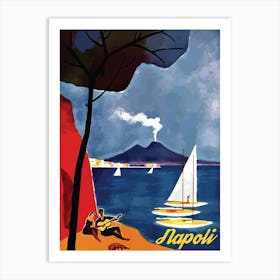 Romantic Scene in Naples, Italy Art Print