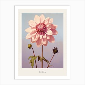 Floral Illustration Dahlia 2 Poster Art Print