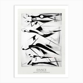 Dance Abstract Black And White 1 Poster Art Print