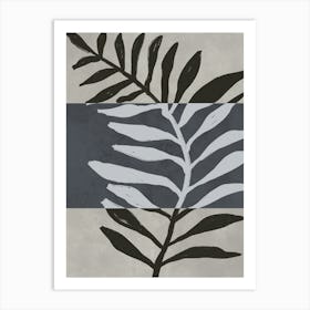 Black Botanic No 2 Art Print