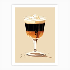 Mid Century Modern Irish Coffee Floral Infusion Cocktail 2 Art Print