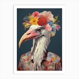 Bird With A Flower Crown Albatross 2 Art Print