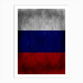 Russia Flag Texture Art Print