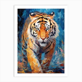 Tiger Art In Post Impressionism Style 4 Art Print