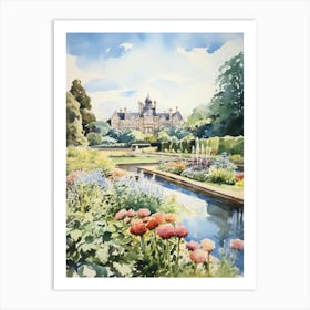 Alnwick Garden Uk Watercolour 2 Art Print