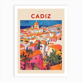 Cadiz Spain 5 Fauvist Travel Poster Art Print