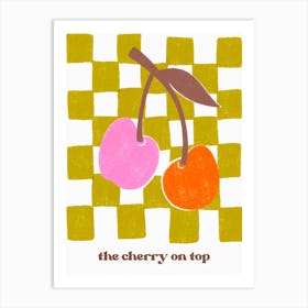 Cherry On Top Risograph Art Print