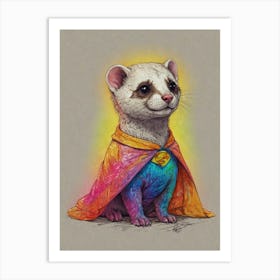 Super Ferret 1 Art Print