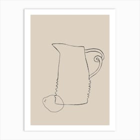 Jug Line Drawing Art Print