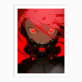 Red Haired Anime Girl Art Print