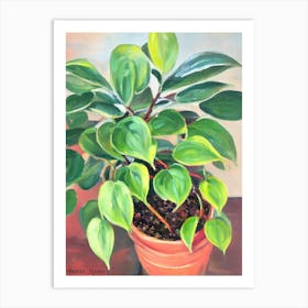 Peperomia Impressionist Painting Plant Art Print