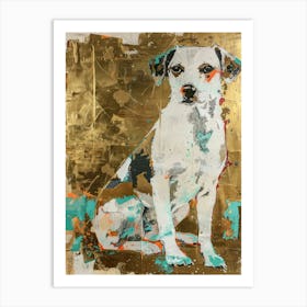 Dog Gold Effect Collage 1 Art Print