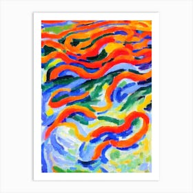 Fireworms Matisse Inspired Art Print